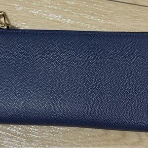 Navy Blue Textured Wallet